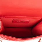 Chanel Mini Back to Flap Chain Red Quilted Lambskin Leather