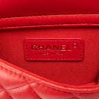 Chanel Mini Back to Flap Chain Red Quilted Lambskin Leather — view 2