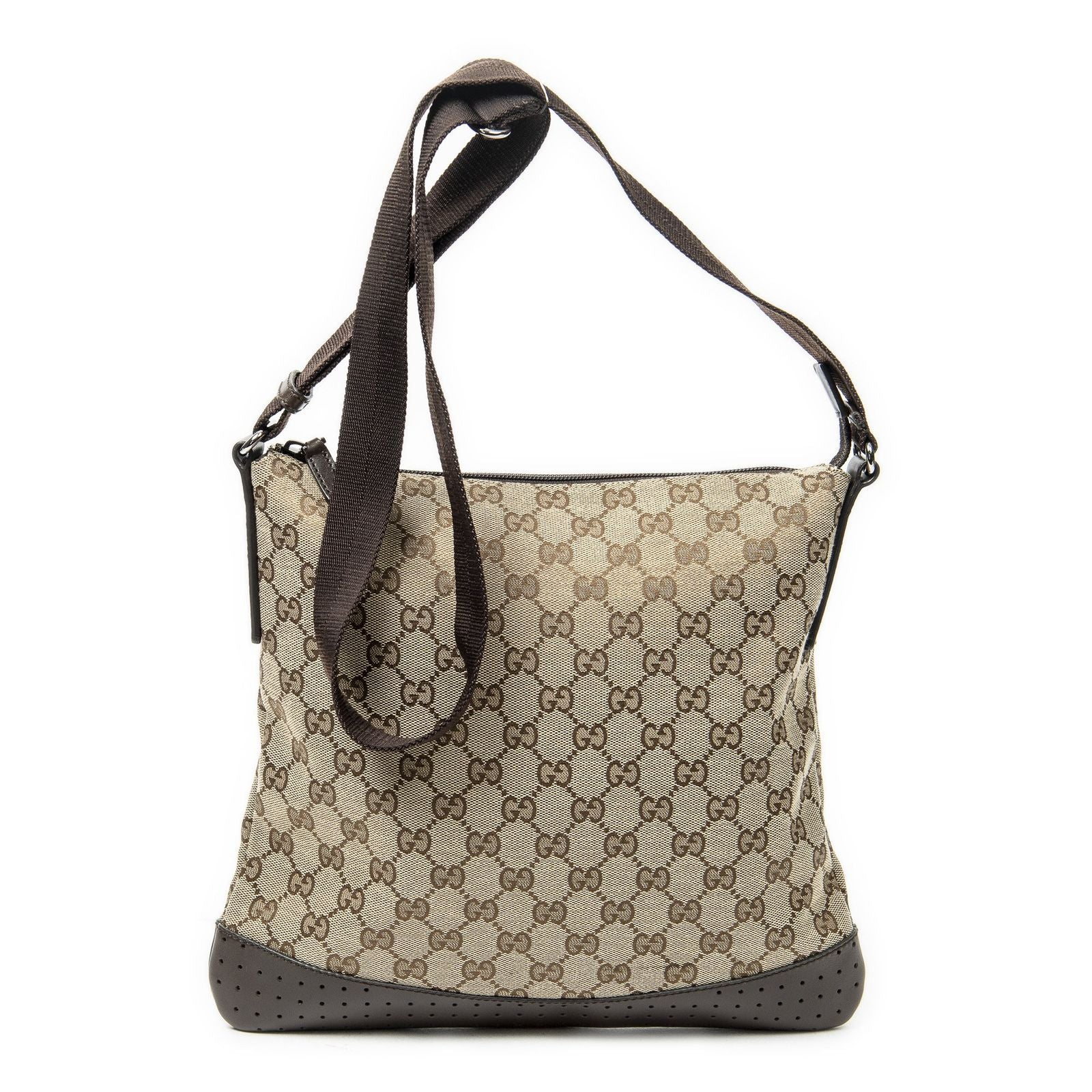 Gucci Web Media Messenger Beige Brown GG Canvas — view 5