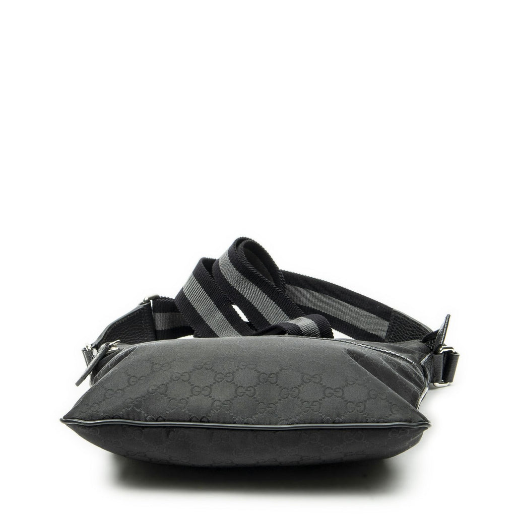 Gucci Web Square Nylon Messenger Black GG — view 6