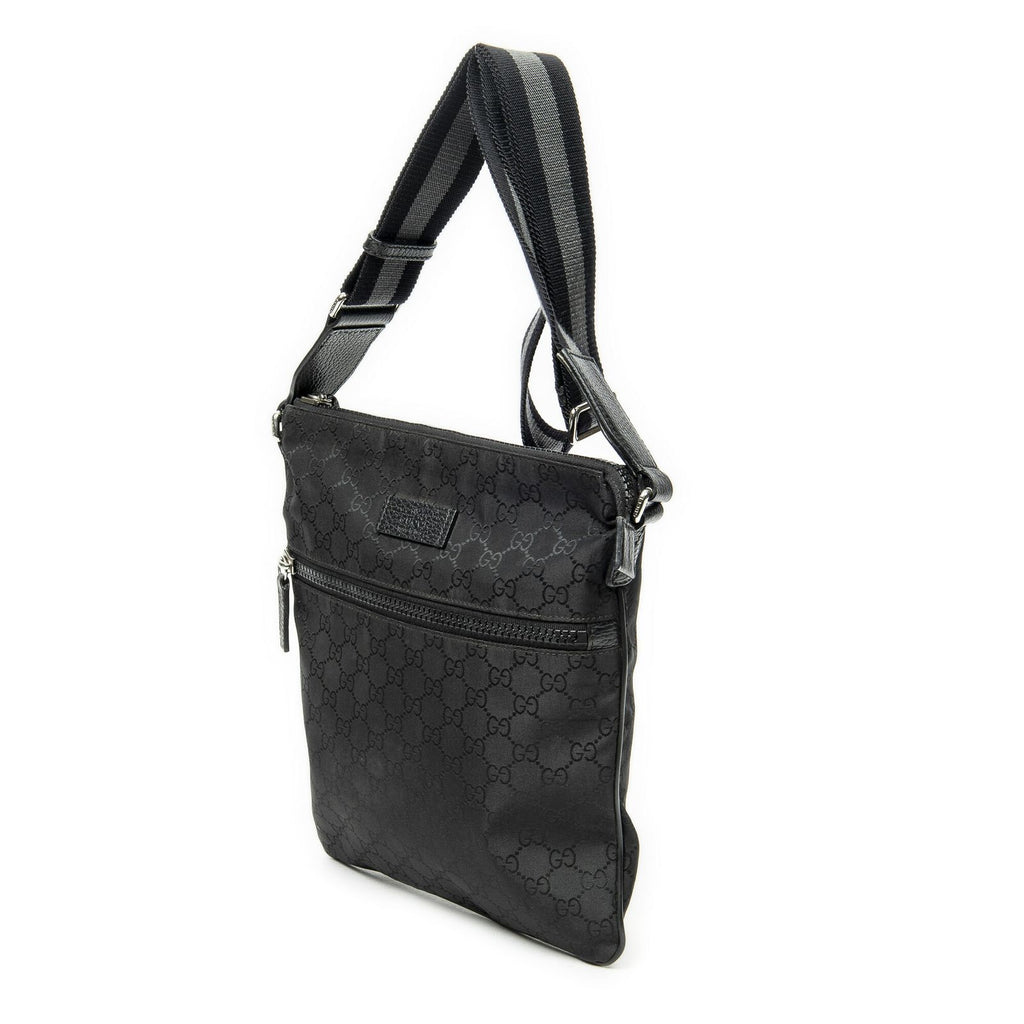 Gucci Web Square Nylon Messenger Black GG — view 2