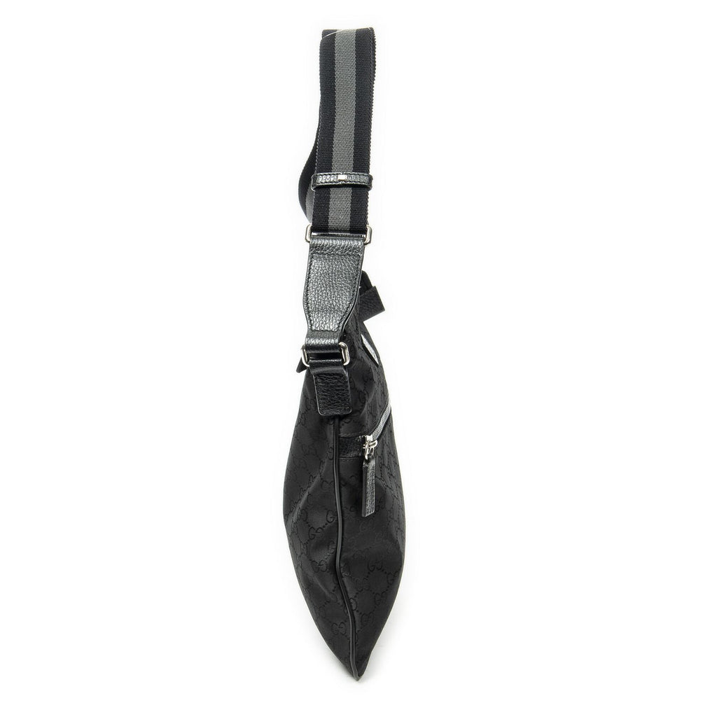 Gucci Web Square Nylon Messenger Black GG — view 4