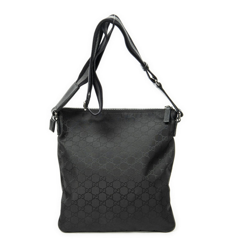 Gucci Web Square Nylon Messenger Black GG — view 5