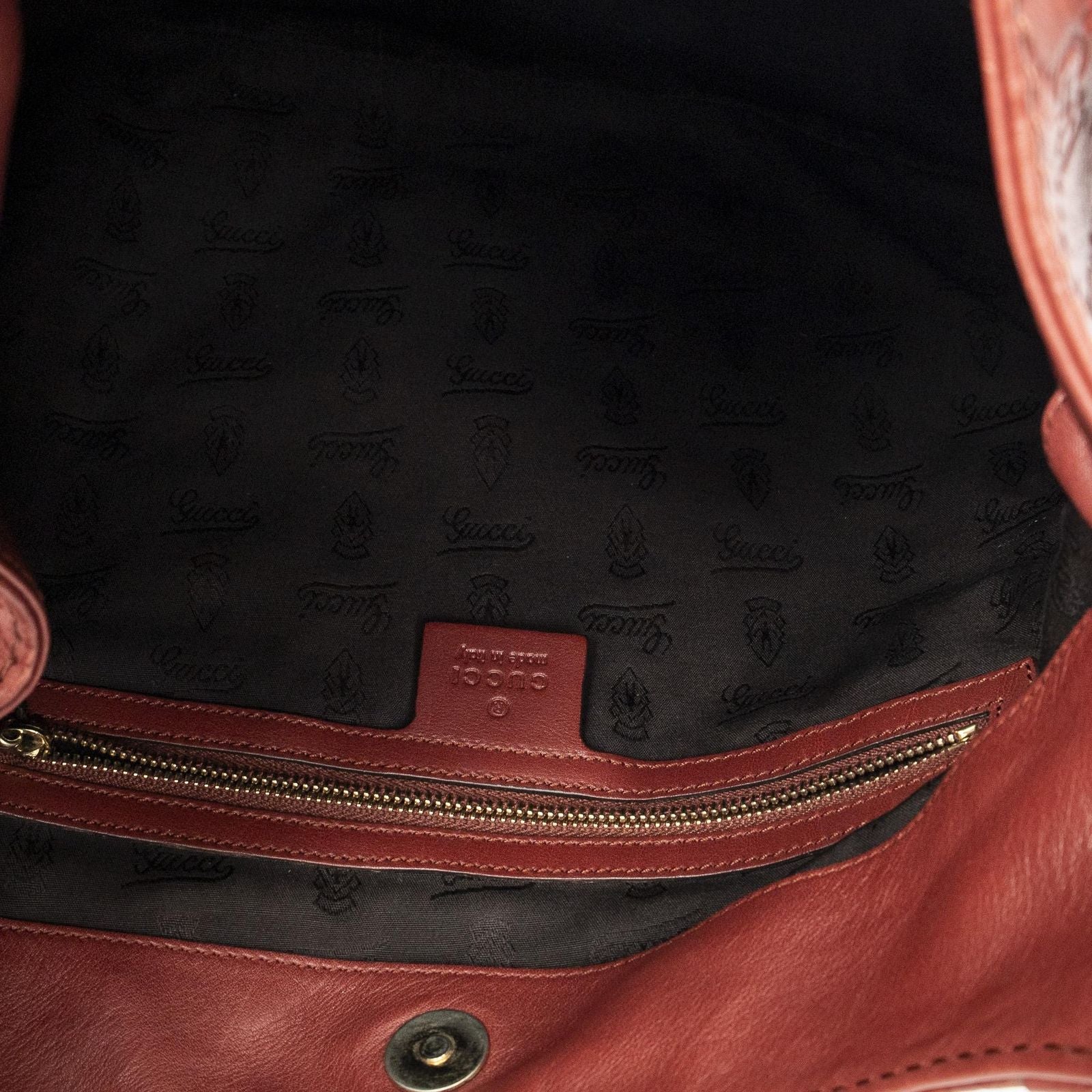 Gucci Charlotte Crossbody Shoulder Bag Red Guccissima — view 9