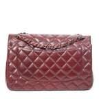 Chanel Maxi Quilted Double Flap Red Lambskin Leather — view 5