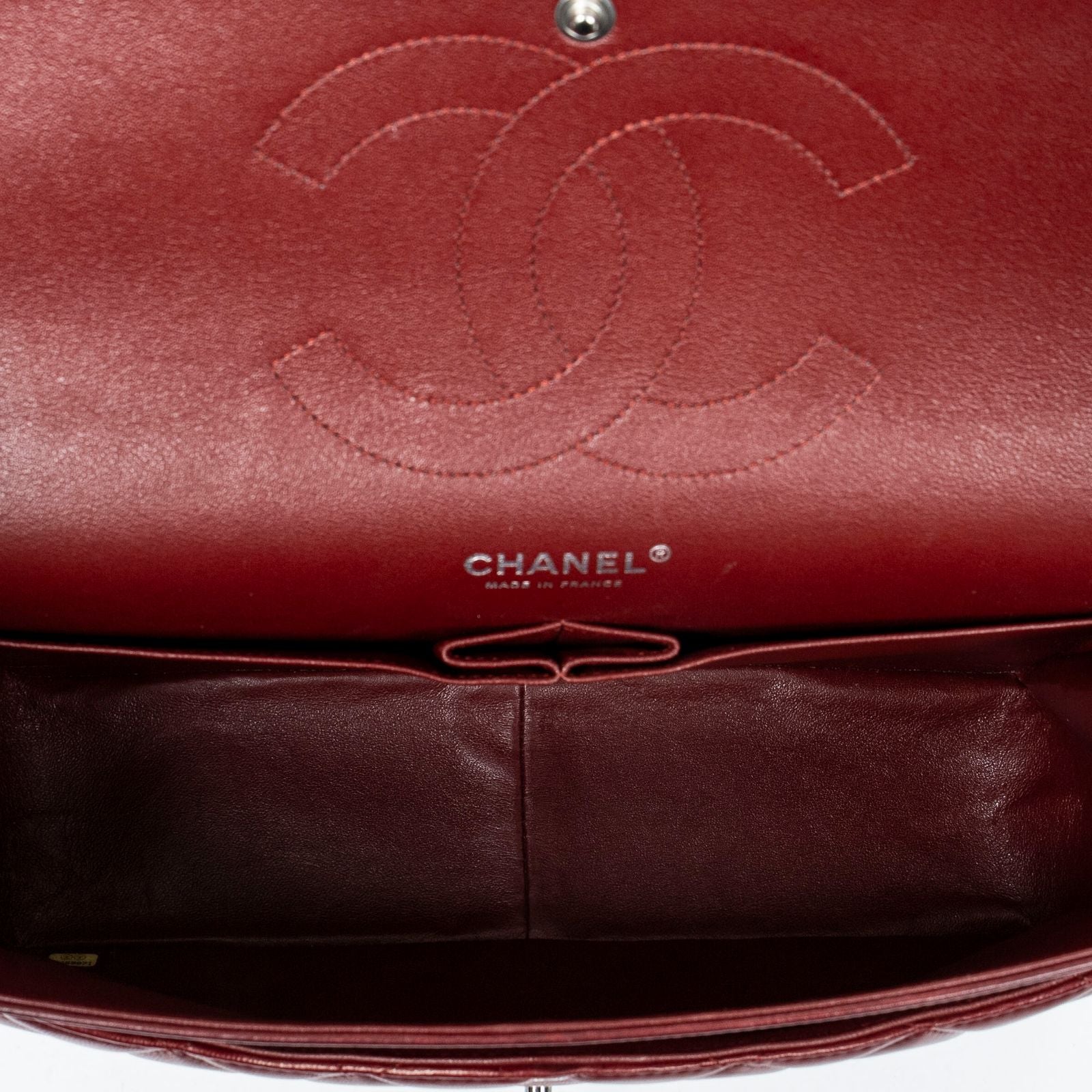 Chanel Maxi Quilted Double Flap Red Lambskin Leather — view 7