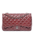 Chanel Maxi Quilted Double Flap Red Lambskin Leather
