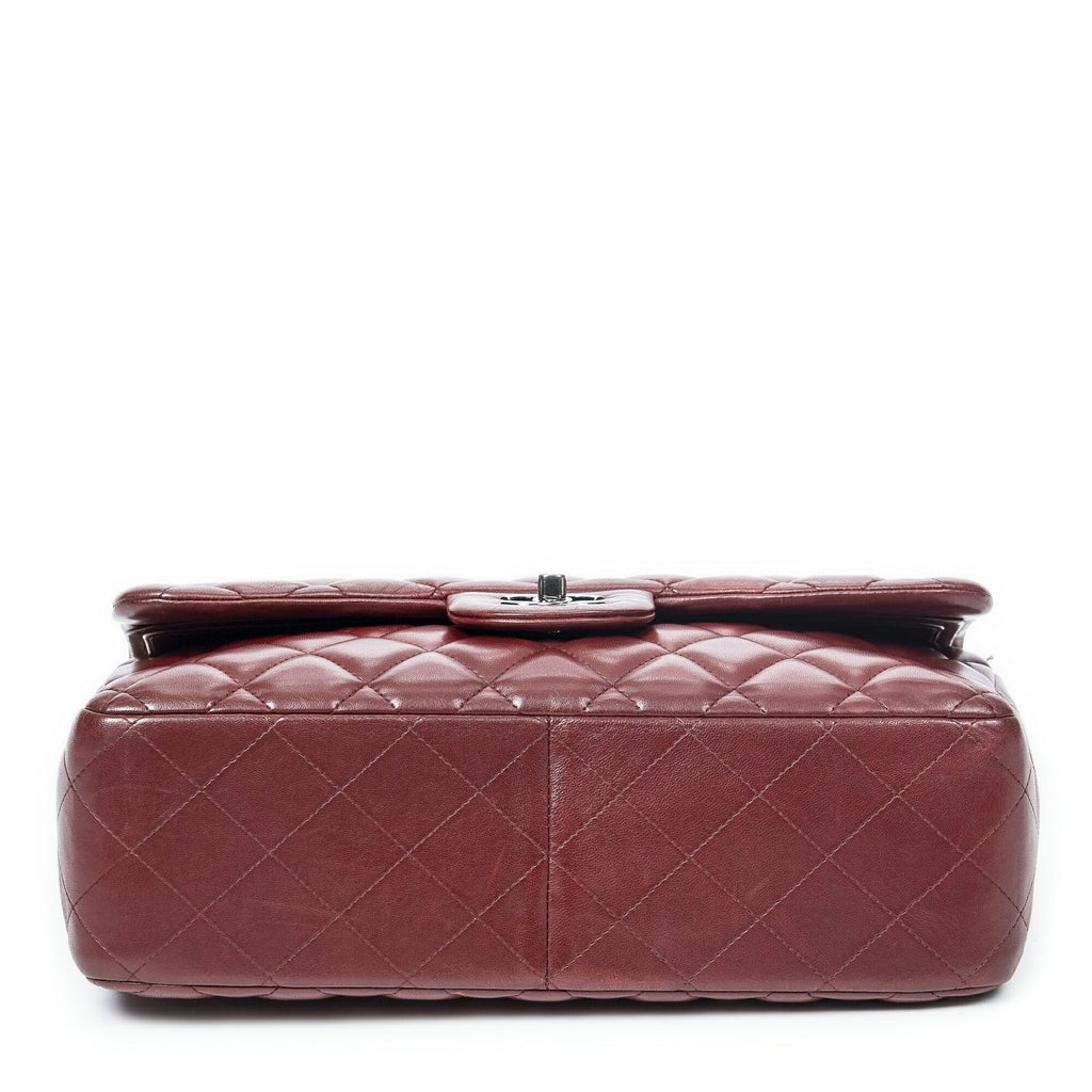 Chanel Maxi Quilted Double Flap Red Lambskin Leather — view 6