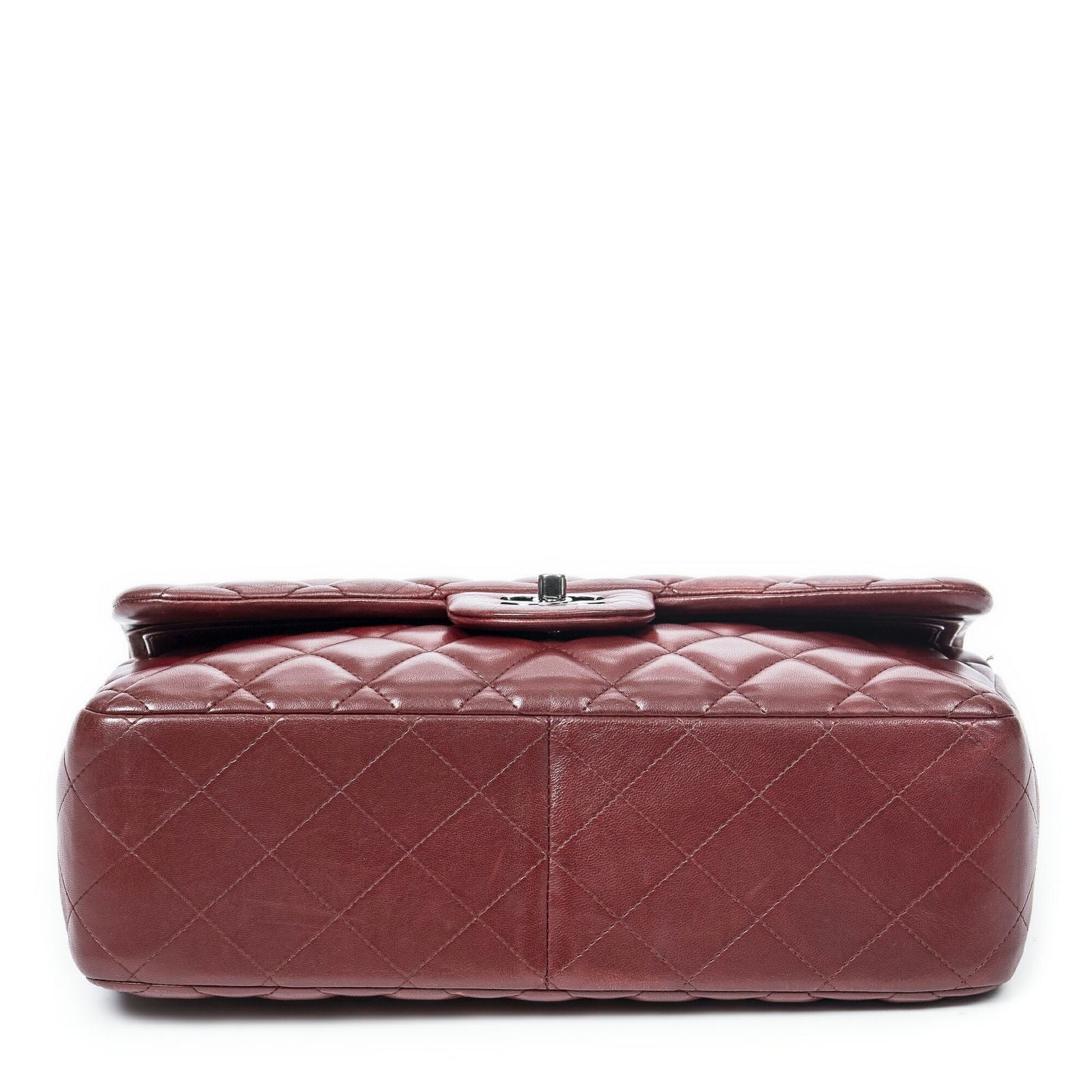 Chanel Maxi Quilted Double Flap Red Lambskin Leather — view 6