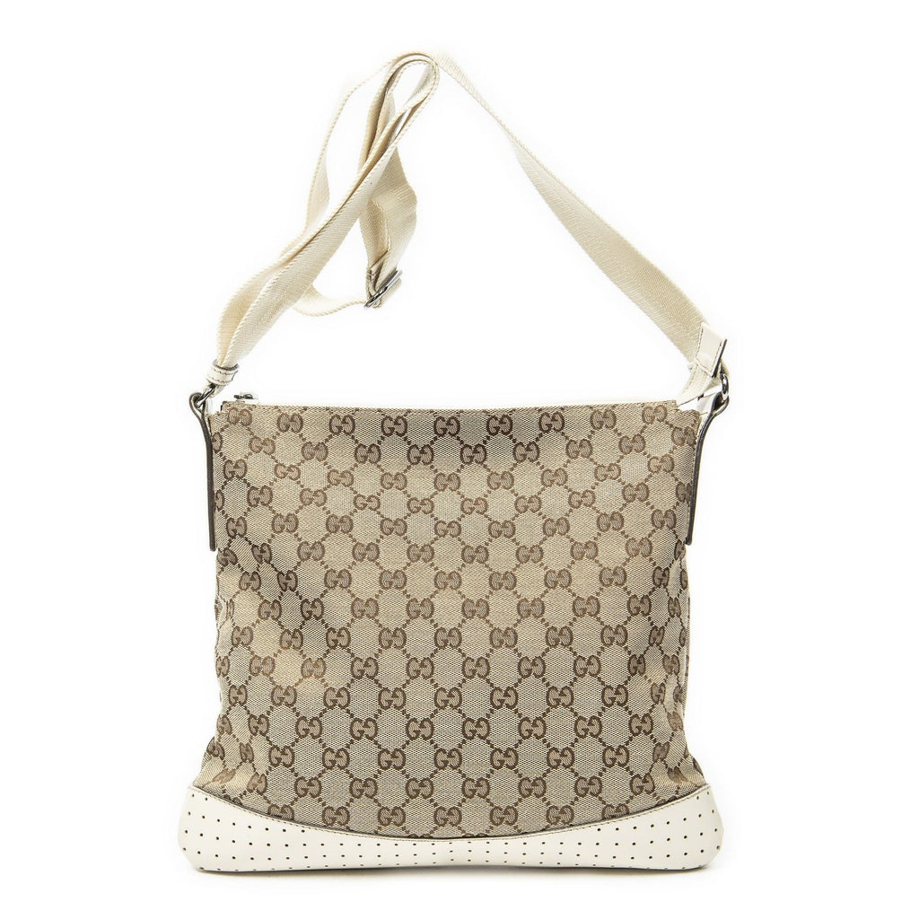 Gucci Web Media Messenger Beige Ivory GG Canvas — view 5