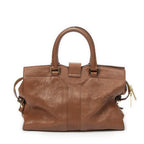 Saint Laurent Small Classic Cabas Brown Calfskin Leather Handbag — view 5
