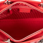 Dior Large Lady Dior Zip Red Canada Lambskin Leather Handbag — view 9