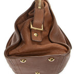 Saint Laurent Small Classic Cabas Brown Calfskin Leather Handbag — view 8