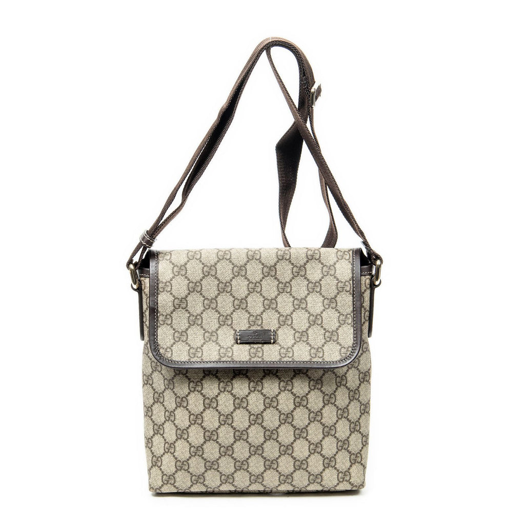 Gucci Small Messenger Beige Brown Supreme Canvas
