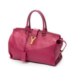 Saint Laurent Classic Cabas Fuchsia Calfskin Leather Handbag — view 2