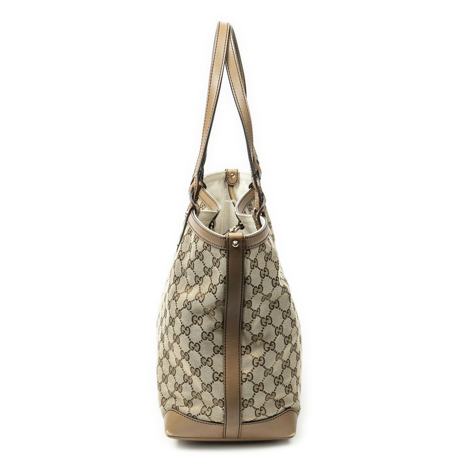 Gucci Craft Tote Beige Brown GG Canvas — view 3