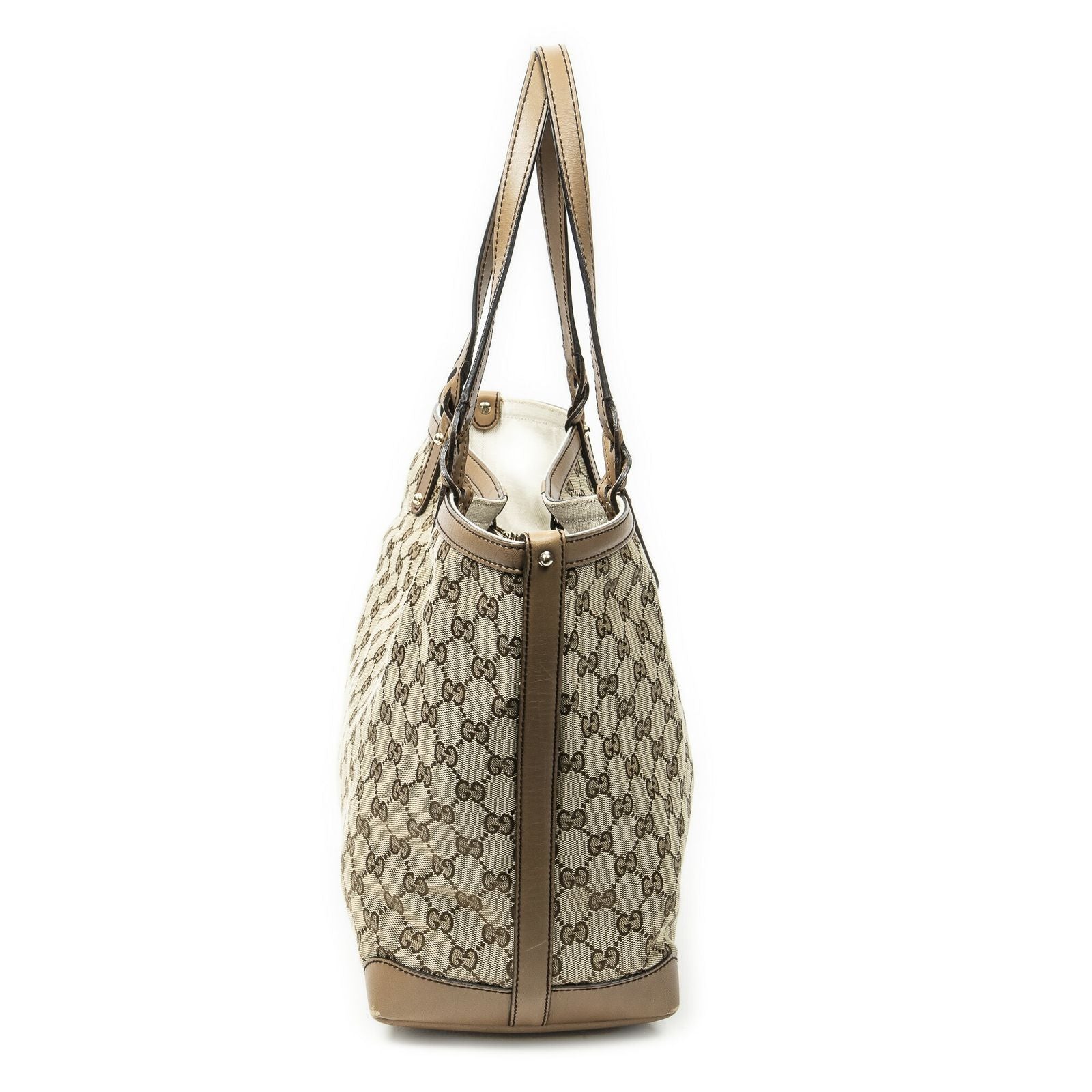 Gucci Craft Tote Beige Brown GG Canvas — view 4