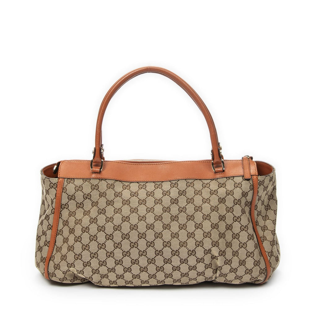 Gucci Abbey D-ring Zip Tote Beige GG Canvas — view 5