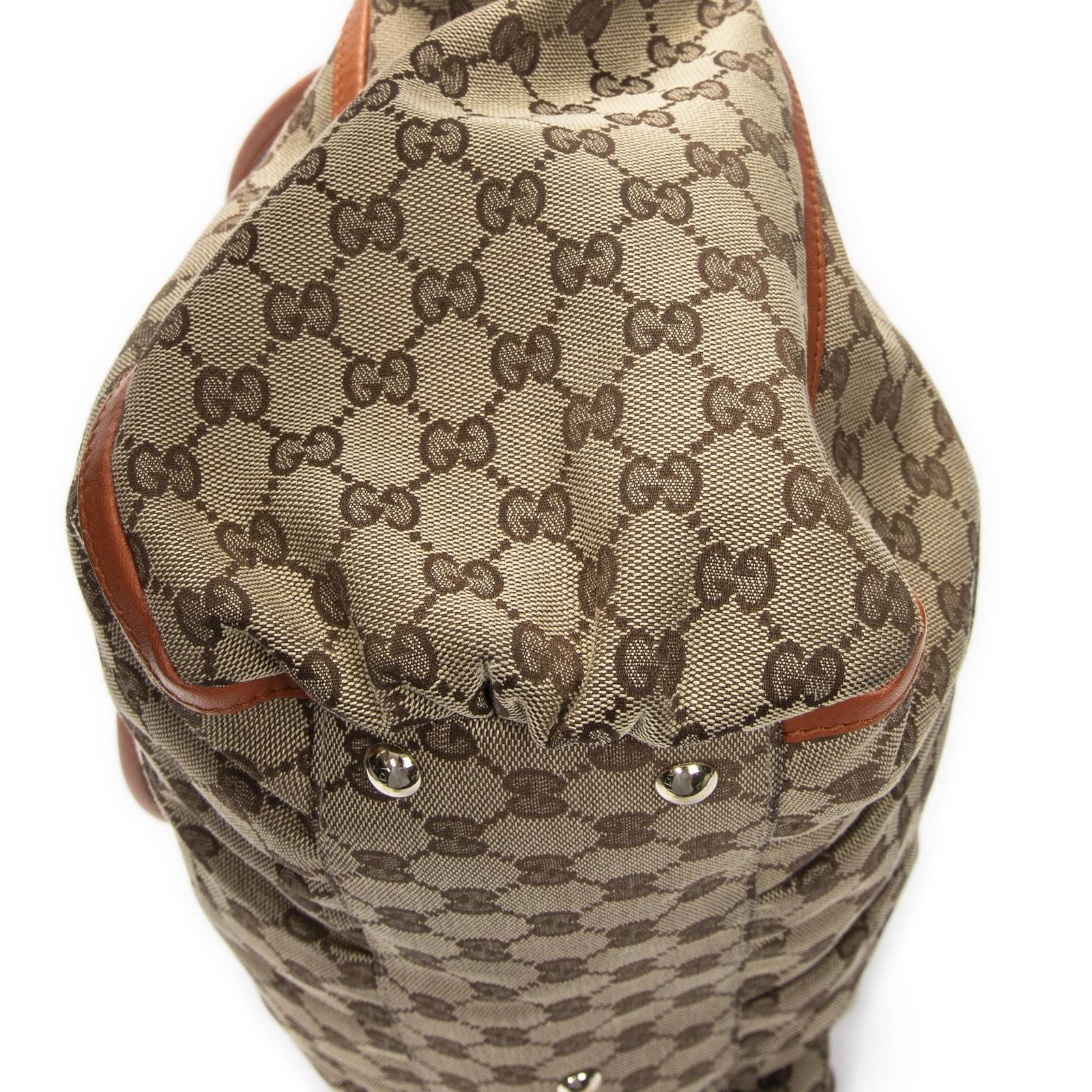 Gucci Abbey D-ring Zip Tote Beige GG Canvas — view 7