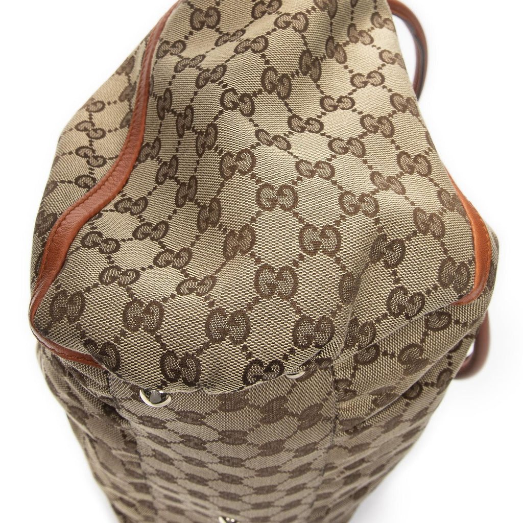Gucci Abbey D-ring Zip Tote Beige GG Canvas — view 8