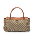 Gucci Abbey D-ring Zip Tote Beige GG Canvas