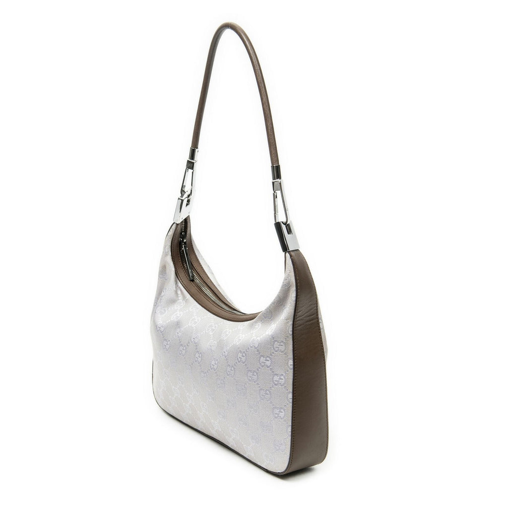 Gucci Small Zip Hobo Lilac Brown GG Canvas — view 2
