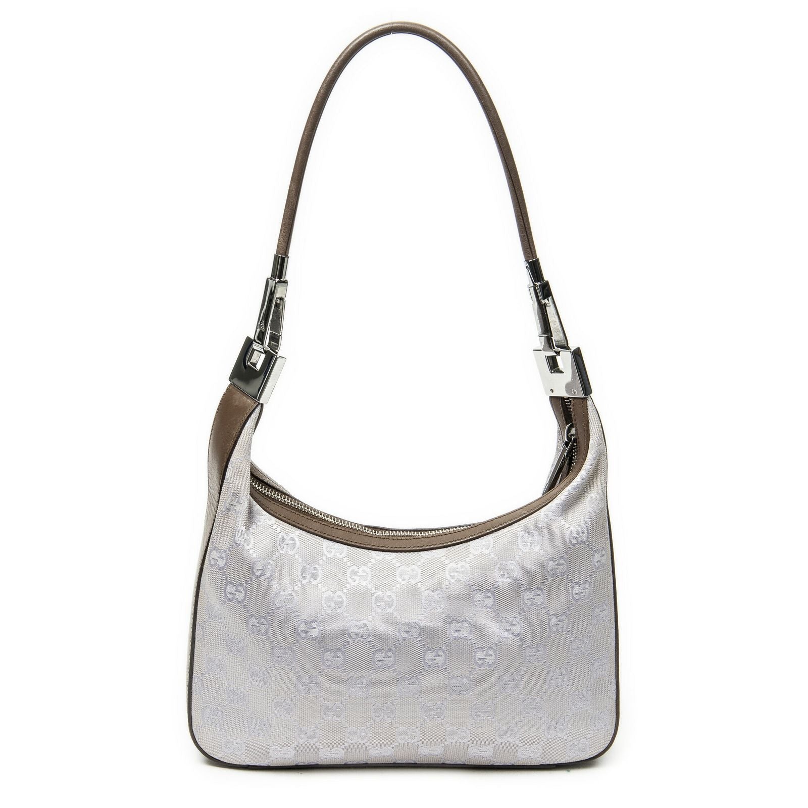 Gucci Small Zip Hobo Lilac Brown GG Canvas — view 5