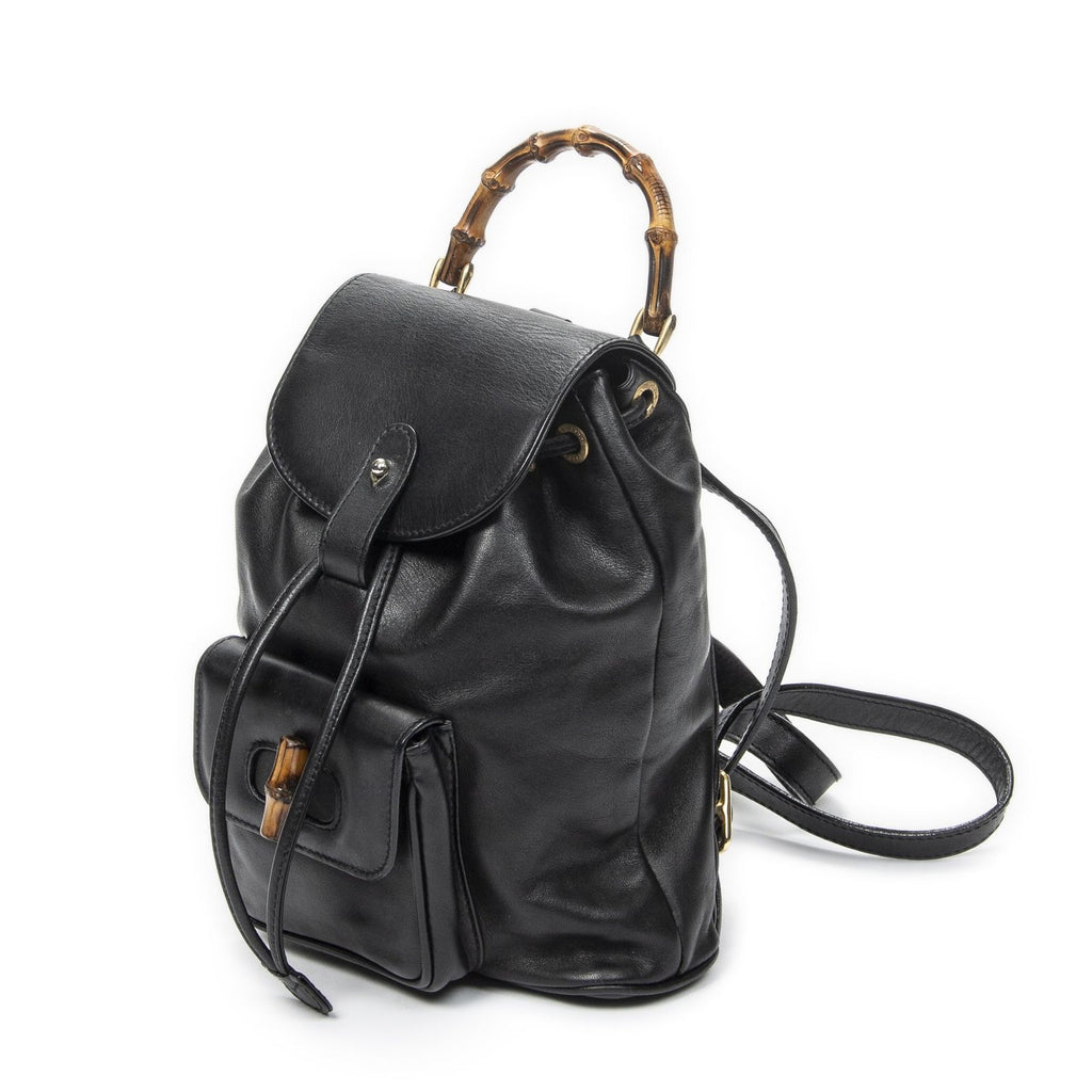 Gucci Minibumbu Backpack Black Calfskin Leather — view 2
