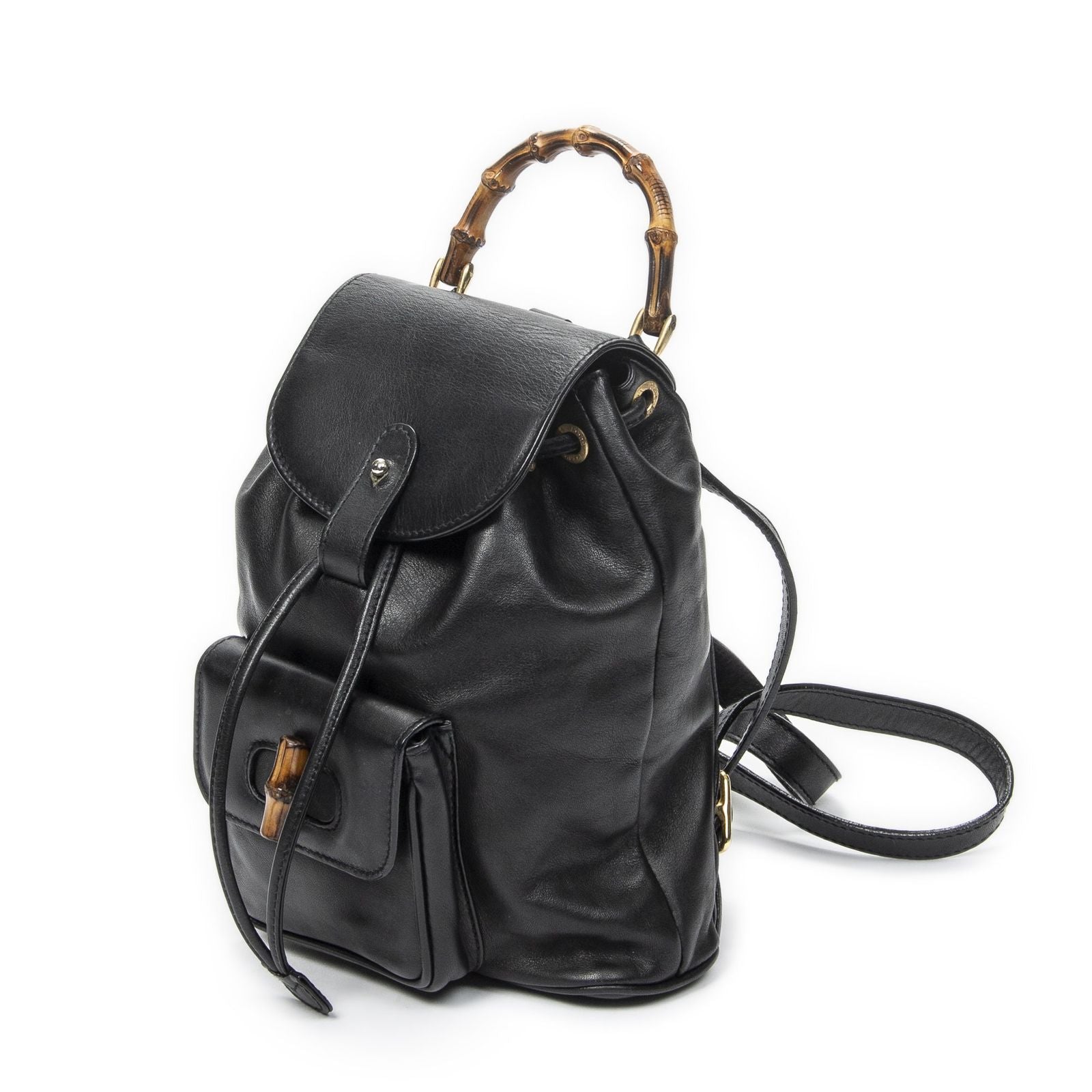 Gucci Minibumbu Backpack Black Calfskin Leather — view 2