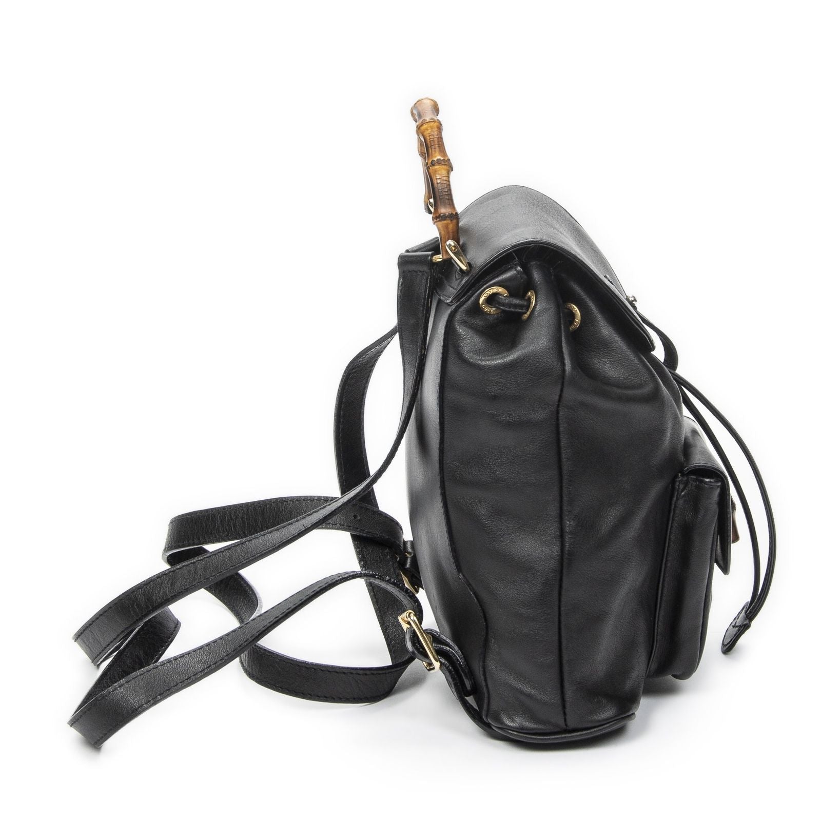 Gucci Minibumbu Backpack Black Calfskin Leather — view 4