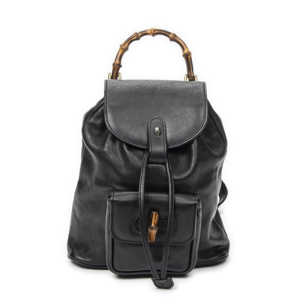 Gucci Minibumbu Backpack Black Calfskin Leather