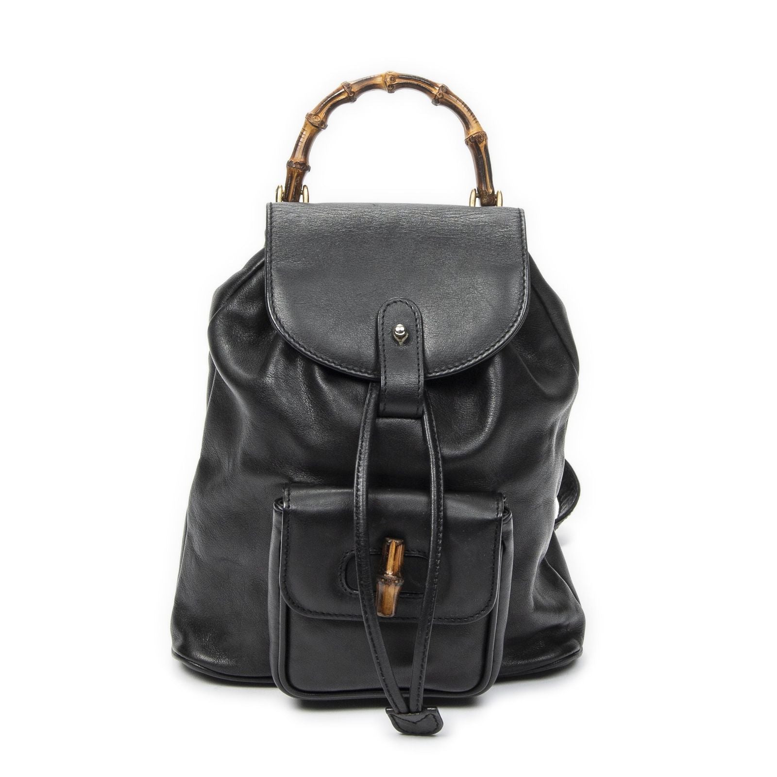 Gucci Minibumbu Backpack Black Calfskin Leather