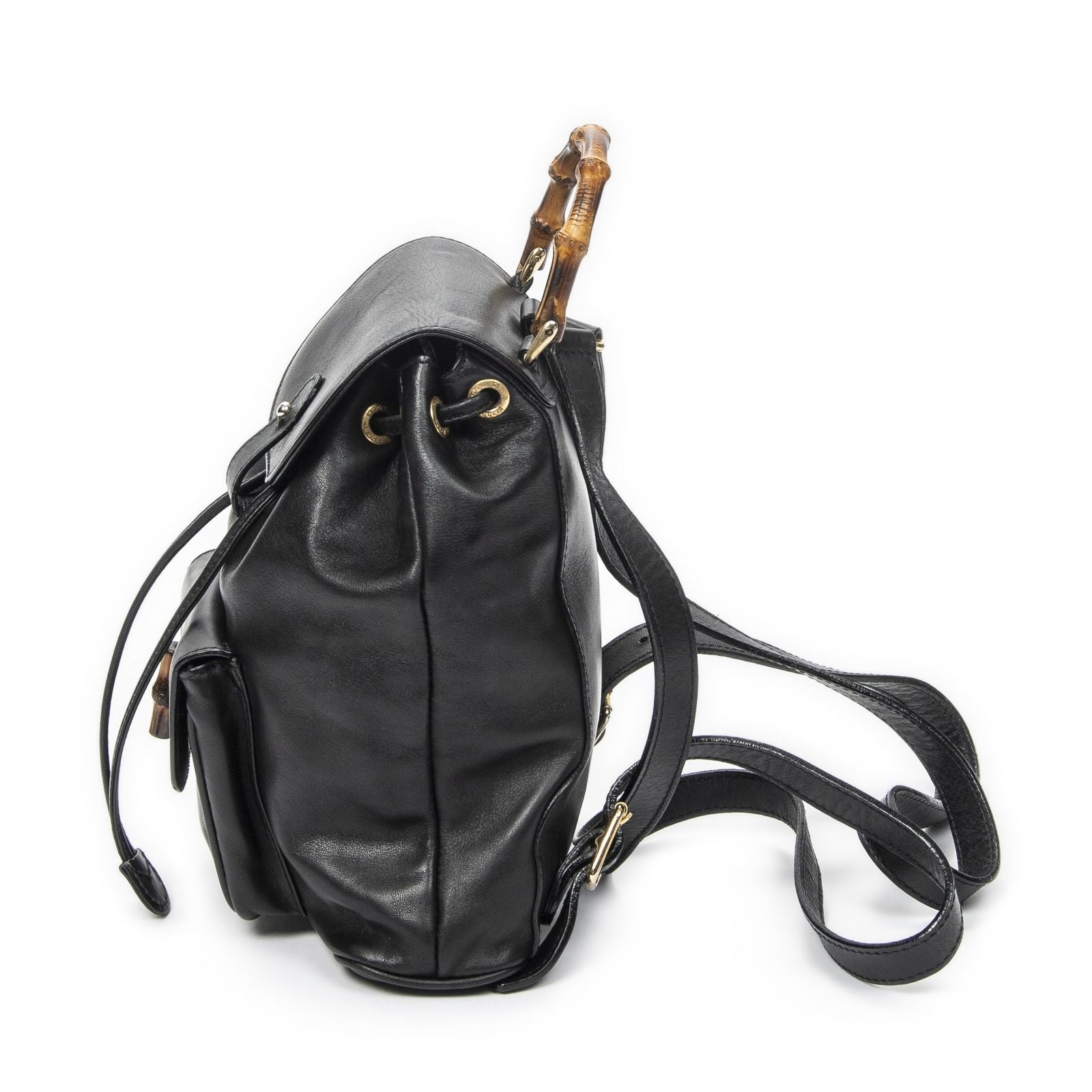 Gucci Minibumbu Backpack Black Calfskin Leather — view 3