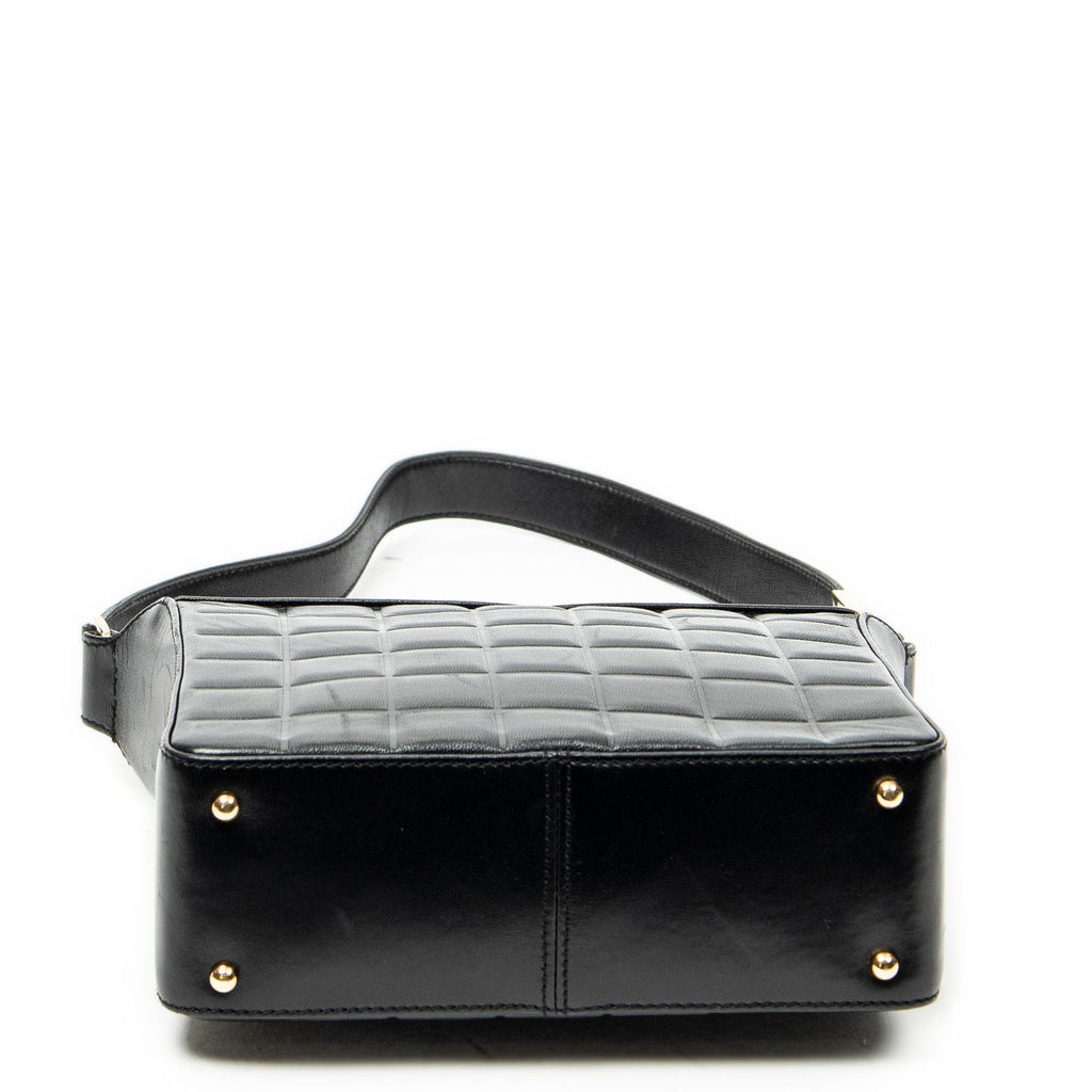 Chanel CC Square Zip Hobo Black Quilted Caviar Leather — view 6