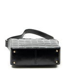Chanel CC Square Zip Hobo Black Quilted Caviar Leather — view 6