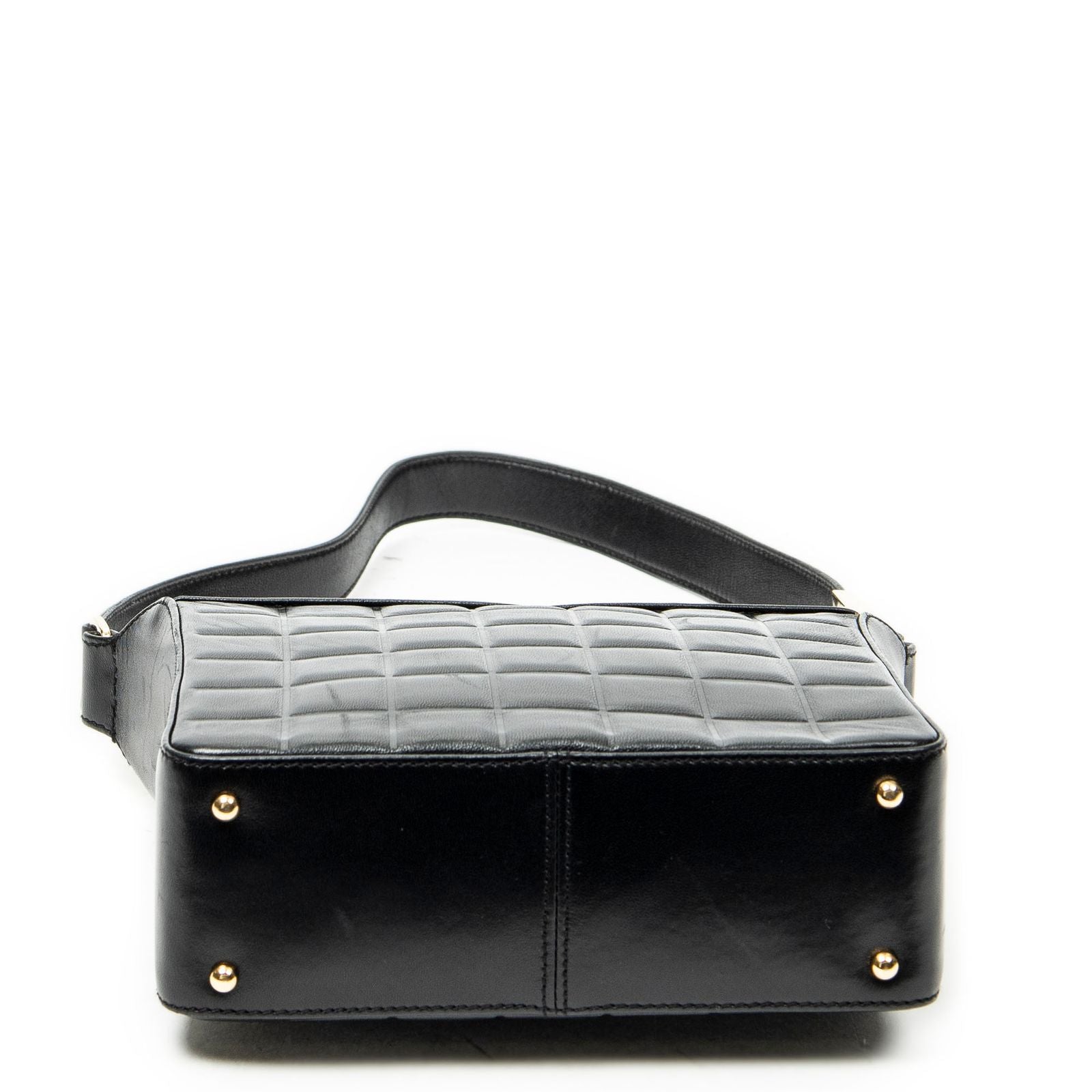 Chanel CC Square Zip Hobo Black Quilted Caviar Leather — view 6