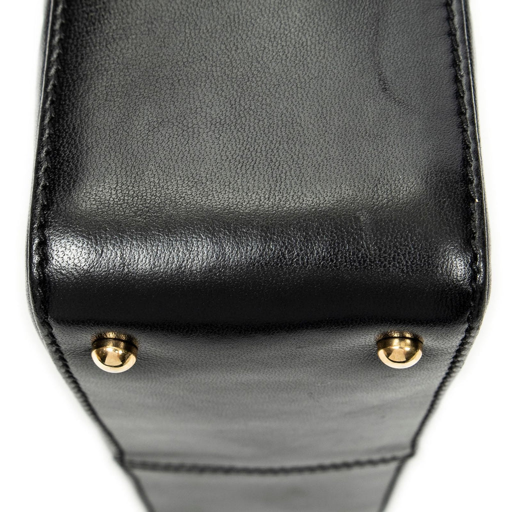 Chanel CC Square Zip Hobo Black Quilted Caviar Leather — view 8