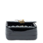 Saint Laurent Small Vicky Chain Crossbody Black Matelasse Wrinkled Patent — view 6