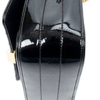 Saint Laurent Small Vicky Chain Crossbody Black Matelasse Wrinkled Patent — view 7