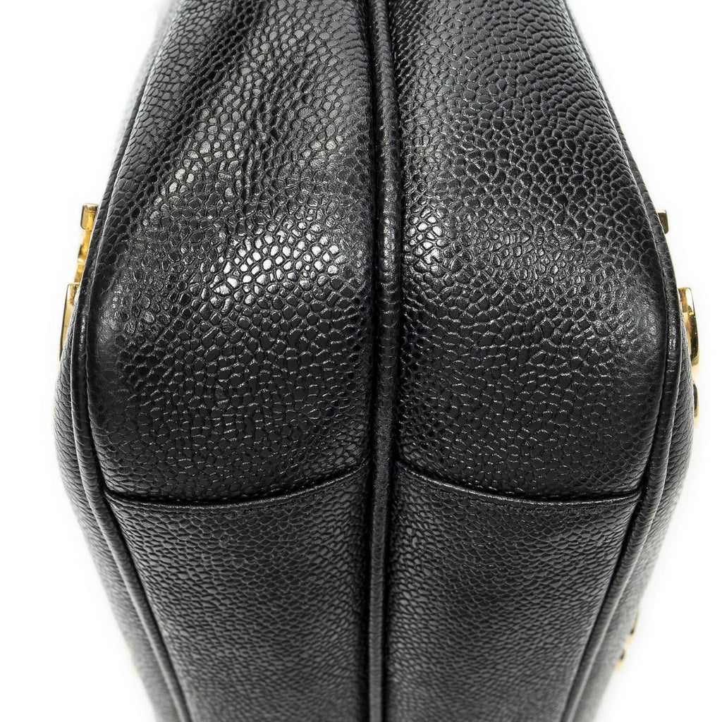 Chanel Triple CC Chain Tote Black Caviar Leather — view 7