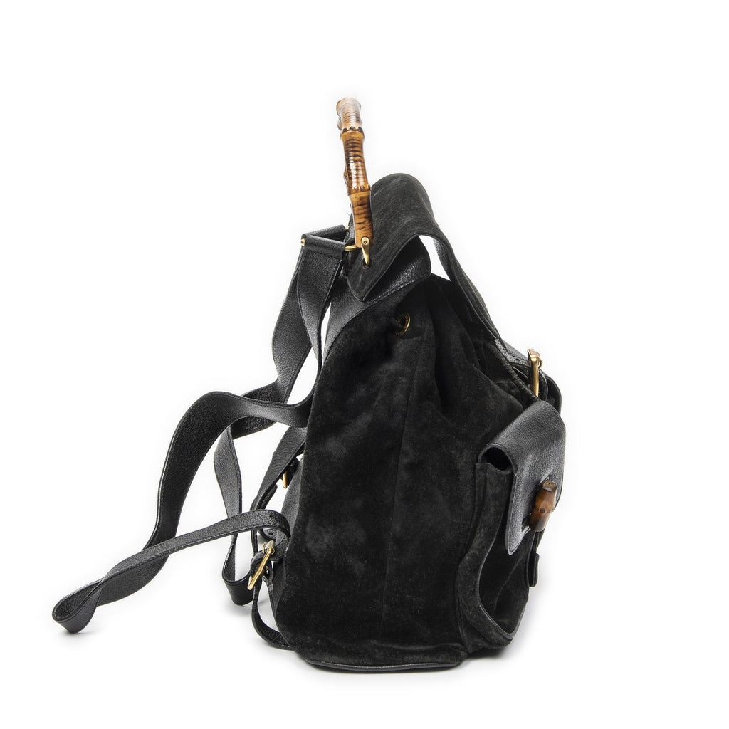 Gucci Rajibanbu Backpack Black Suede Leather — view 4