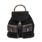 Gucci Rajibanbu Backpack Black Suede Leather