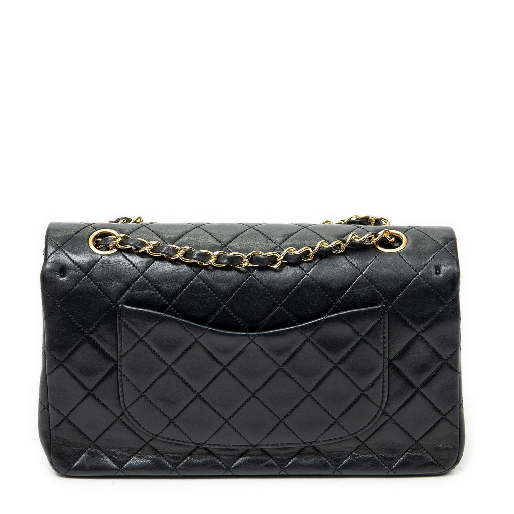 Chanel Quilted Double Flap Black Lambskin Leather — view 5