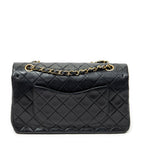 Chanel Quilted Double Flap Black Lambskin Leather — view 5