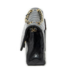 Chanel Quilted Double Flap Black Lambskin Leather — view 3