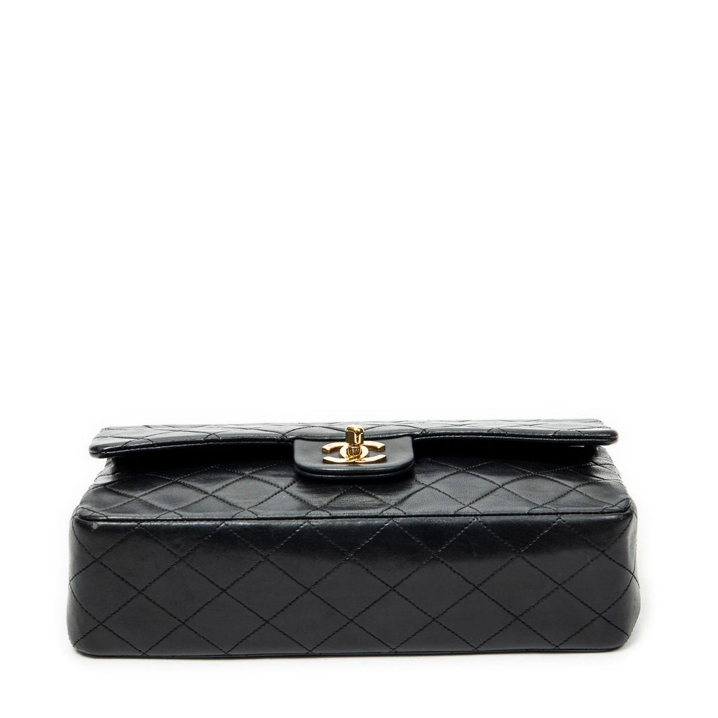 Chanel Quilted Double Flap Black Lambskin Leather — view 6