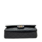 Chanel Quilted Double Flap Black Lambskin Leather — view 6