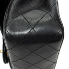 Chanel Quilted Double Flap Black Lambskin Leather — view 8