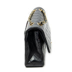 Chanel Quilted Double Flap Black Lambskin Leather — view 4
