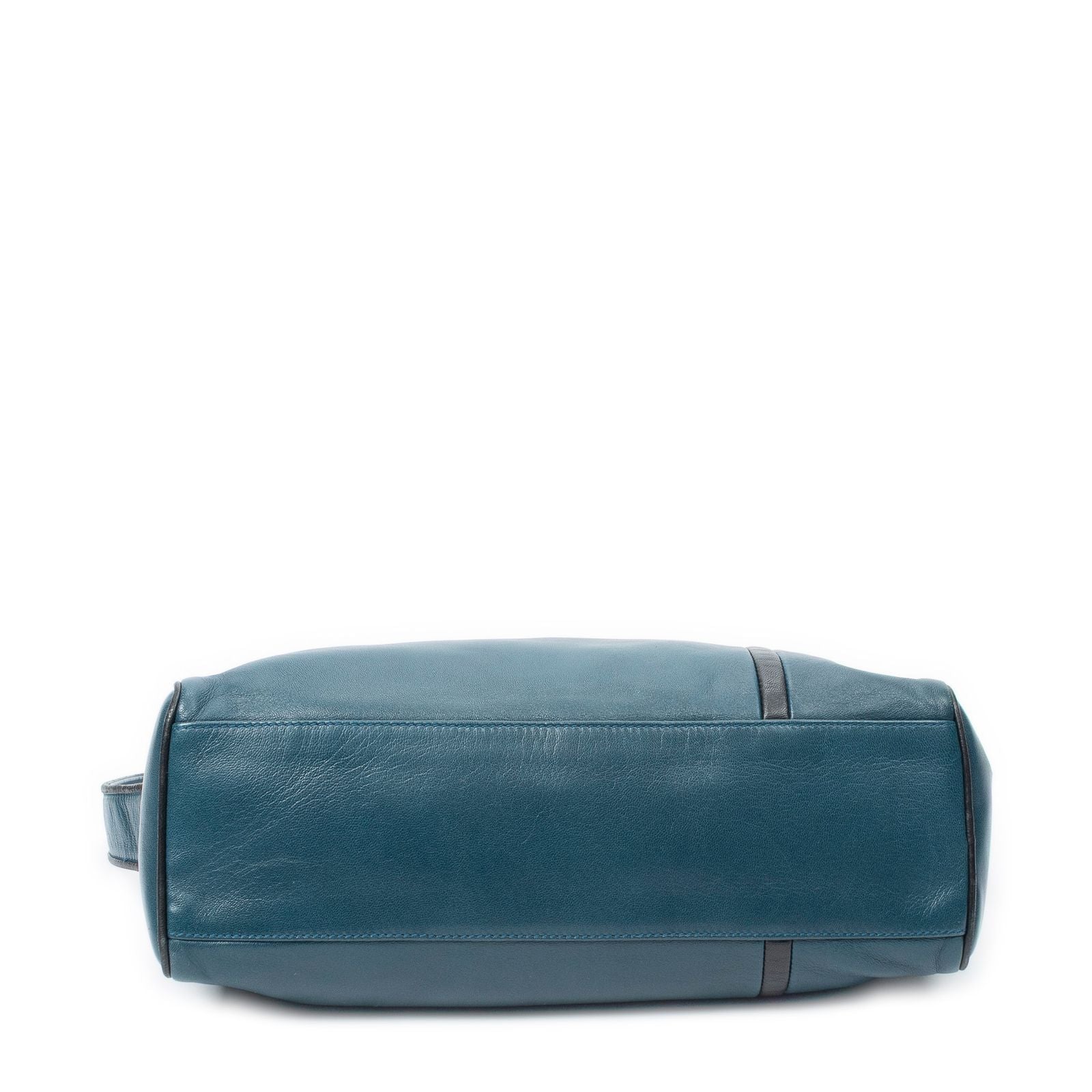 Loewerectangular Shoulder Boston Teal Calfskin Leather — view 6